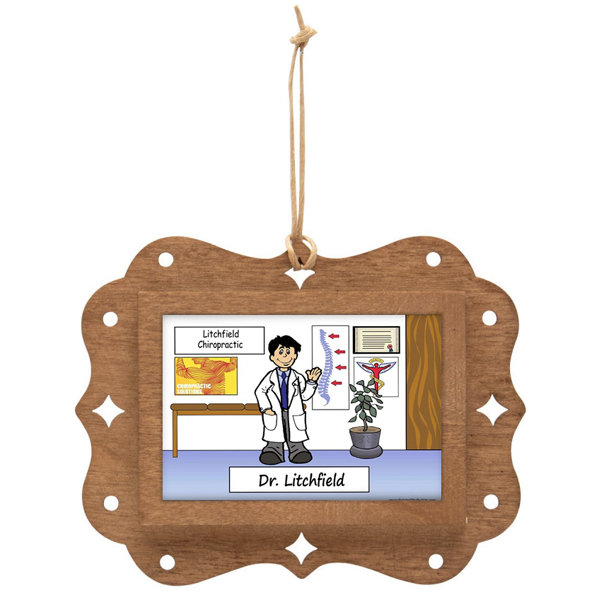 Printed Perfection Personalized Chiropractor Male Laser Cut Wooden